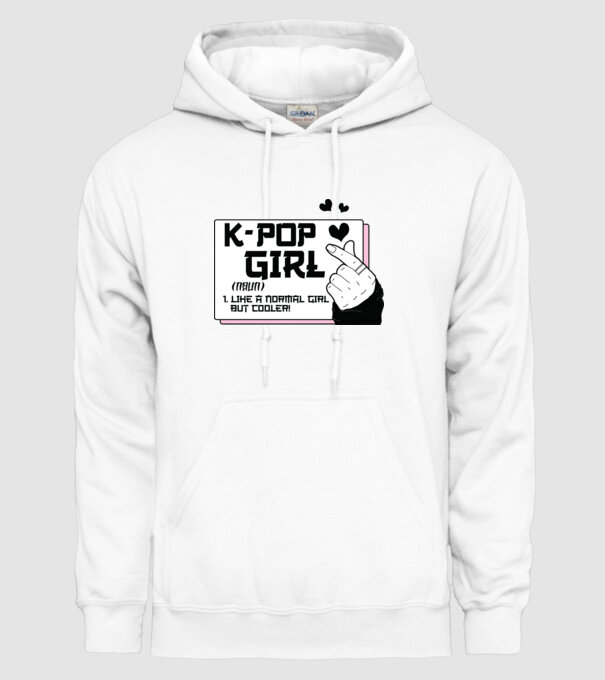 K-POP FANGIRL model alb pe tricou