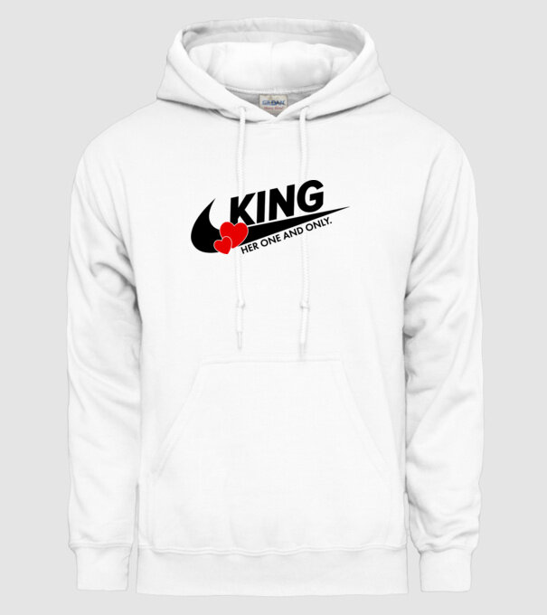 King model alb pe tricou