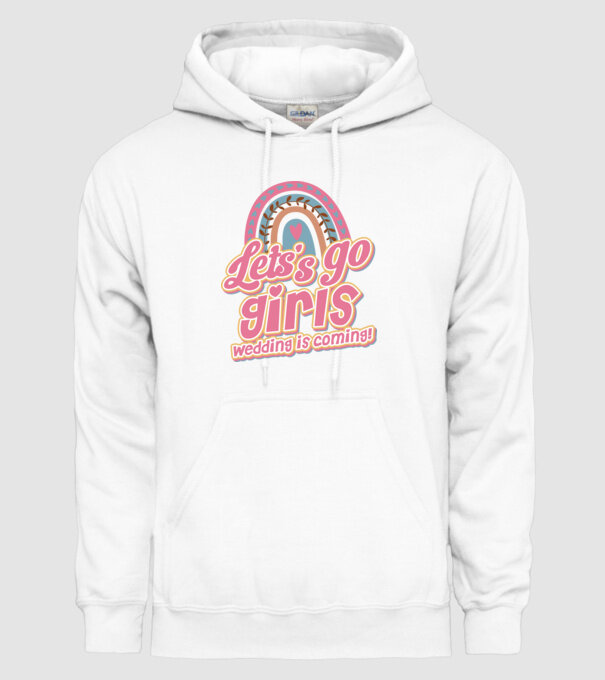 Lets go girls model alb pe tricou