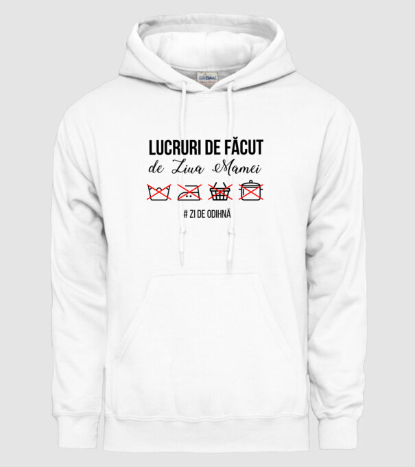 Lucruri de făcut de Ziua Mamei - # zi de odihnă model alb pe tricou