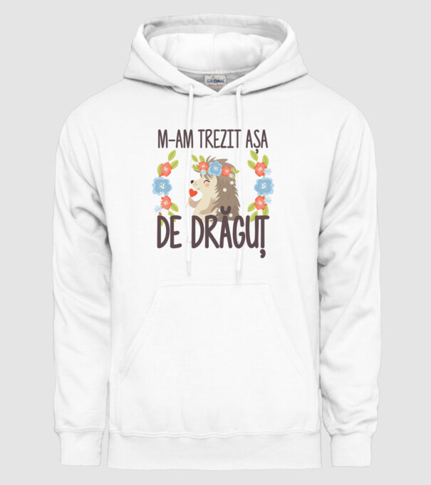 M-am trezit așa de drăguț model alb pe tricou