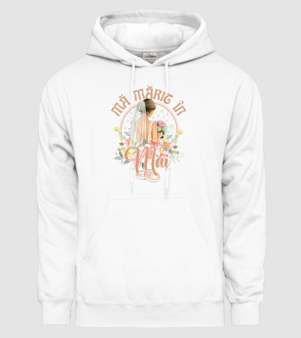 mă mărit - în mai model alb pe tricou