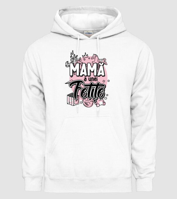 Mamă a unei fetițe model alb pe tricou