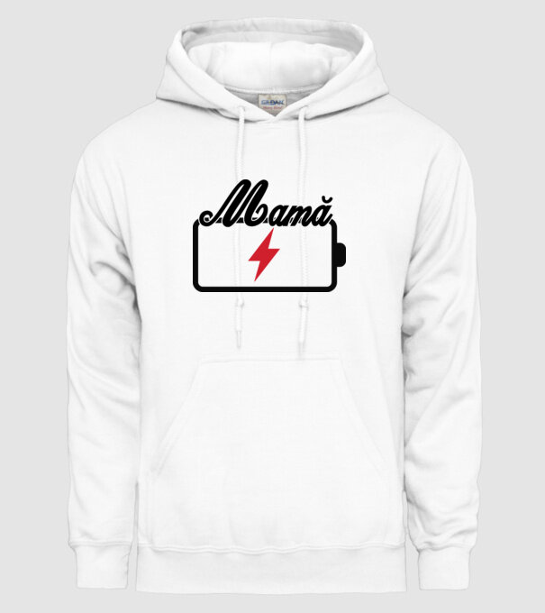 Mamă la încărcat model alb pe tricou