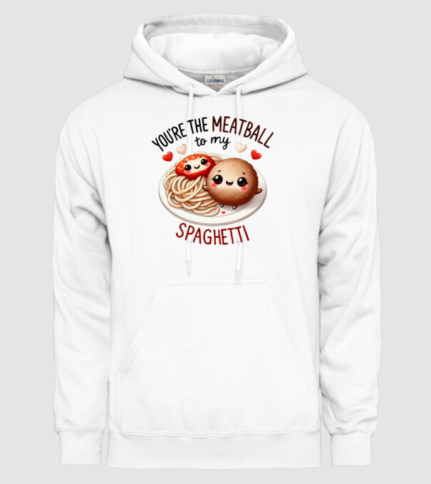 Meatball to my Spaghetti model alb pe tricou