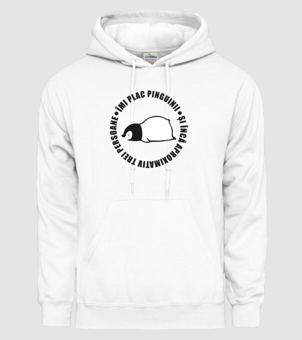 Îmi plac pinguinii - și încă aproximativ trei persoane model alb pe tricou