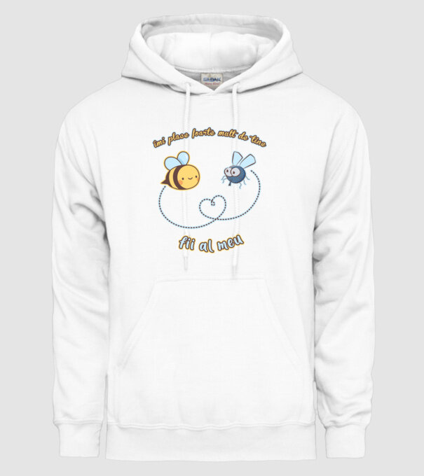 îmi place foarte mult de tine - fii al meu model alb pe tricou
