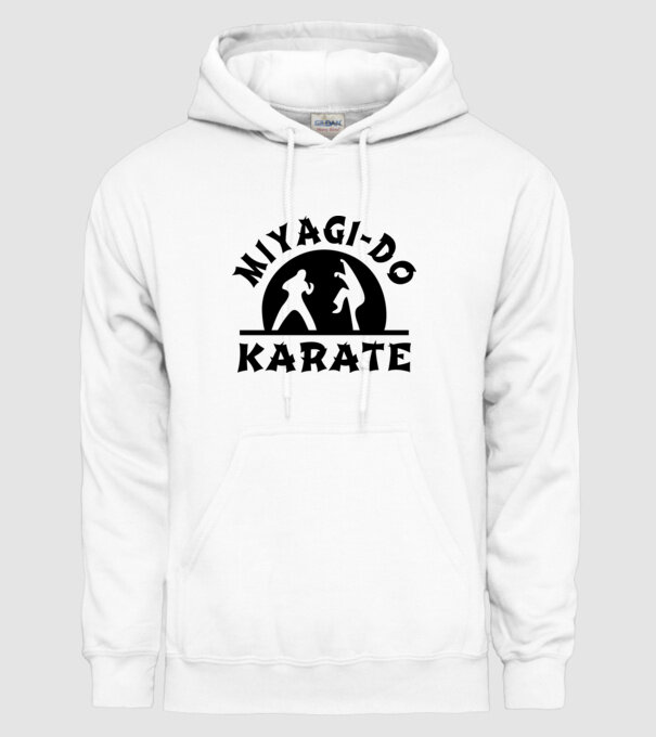 Miyagi-do karate black model alb pe tricou