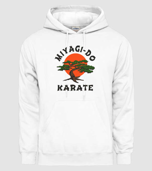 Miyagi-do karate cobra kai model alb pe tricou