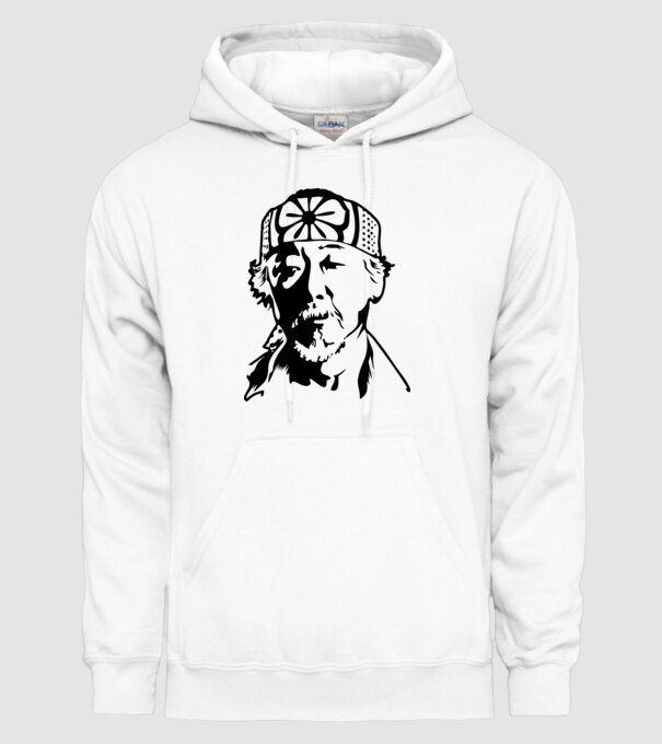 Miyagi head cobra kai model alb pe tricou