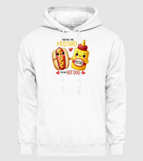 Mustard to my Hot Dog model alb pe tricou