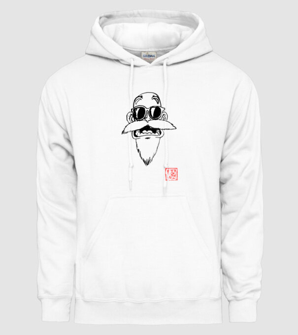 muten roshi art model alb pe tricou