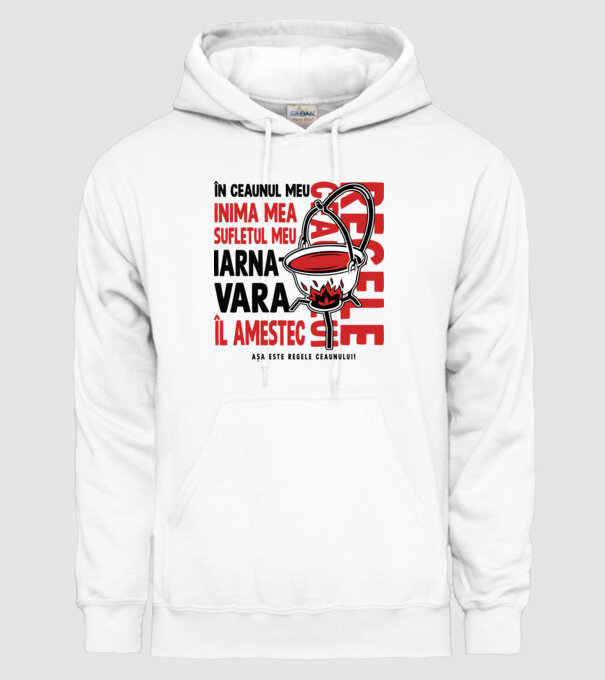 În ceaunul meu - Inima mea - Sufletul meu - Iarna - Vara - Îl amestec - Așa este regele ceaunului! - Regele ceaunului model alb pe tricou