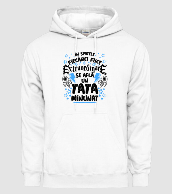 în spatele fiecărei fiice extraordinare se află un tată minunat model alb pe tricou