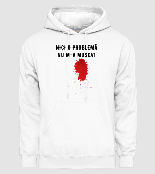 Nici o problemă, nu m-a mușcat model alb pe tricou