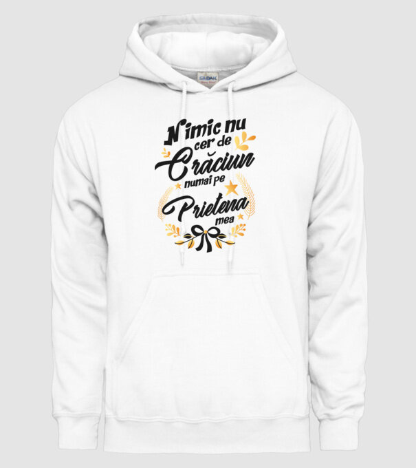 nimic nu cer de Crăciun, numai pe prietena mea model alb pe tricou