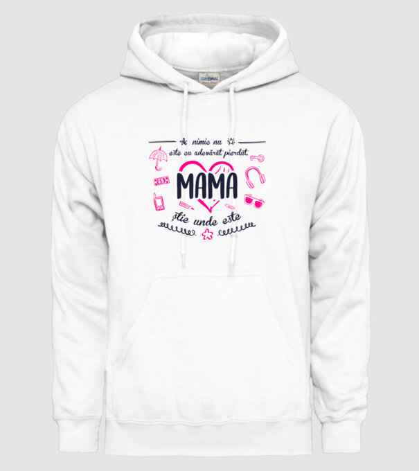 nimic nu este cu adevărat pierdut, mama știe unde este model alb pe tricou