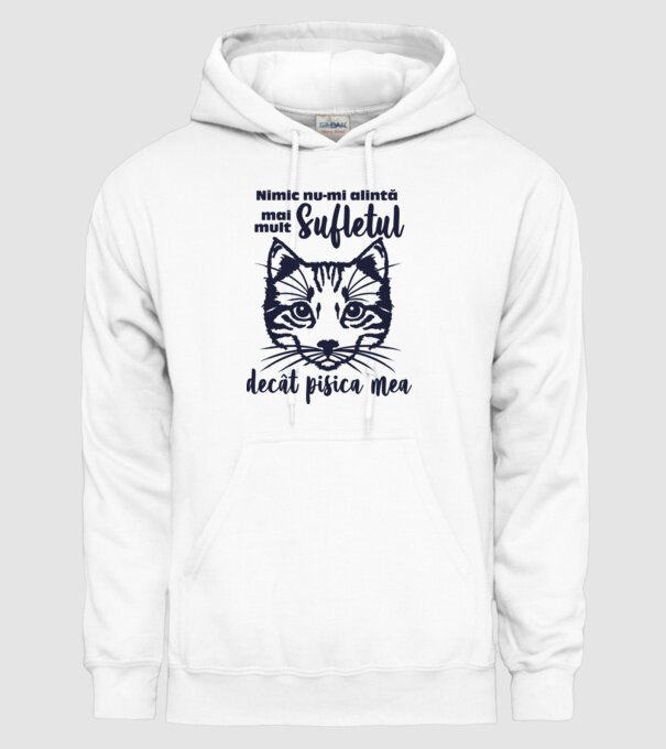 Nimic nu-mi alintă mai mult sufletul decât pisica mea model alb pe tricou
