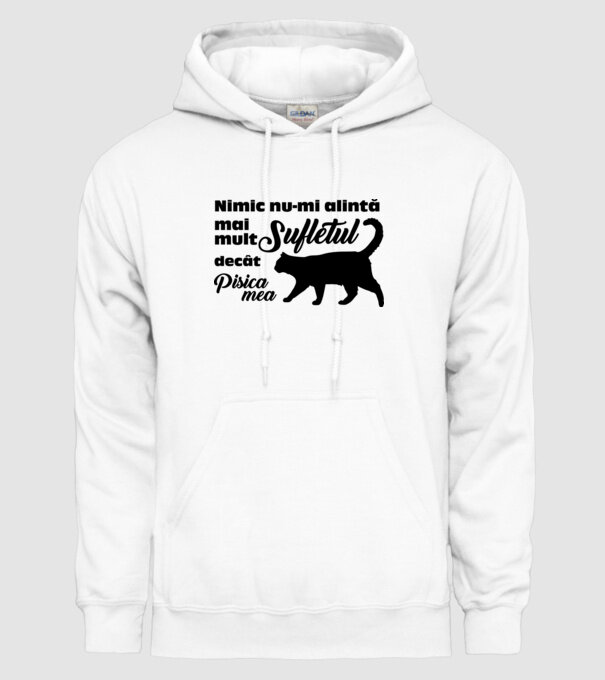 Nimic nu-mi alintă mai mult sufletul decât pisica mea model alb pe tricou
