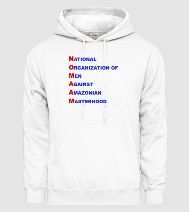 No maam model alb pe tricou