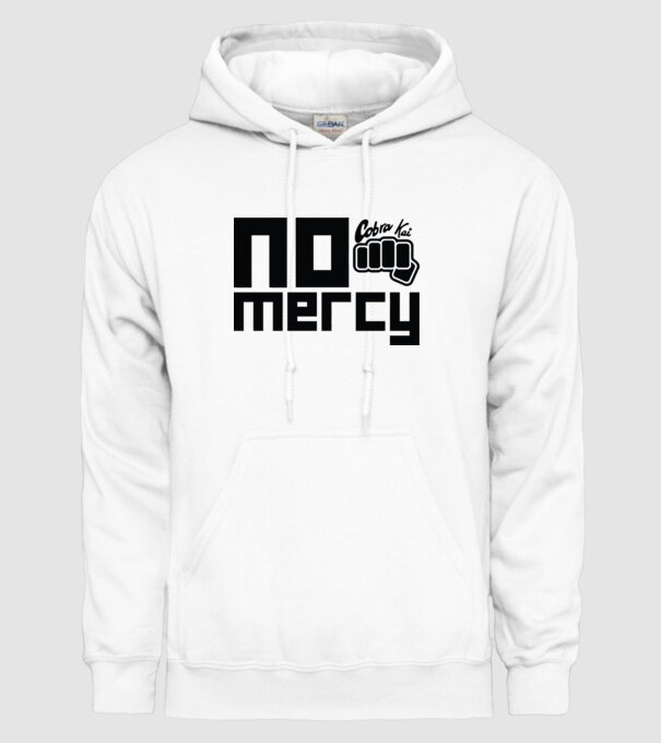 No mercy cobra kai model alb pe tricou