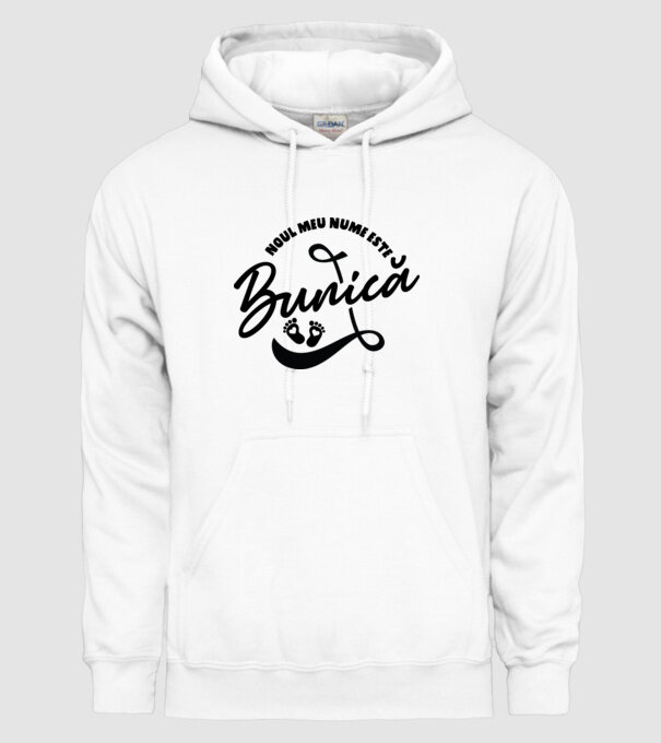 Noul meu nume este Bunică model alb pe tricou