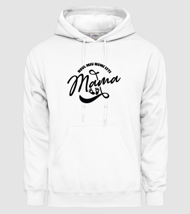Noul meu nume este Mama model alb pe tricou