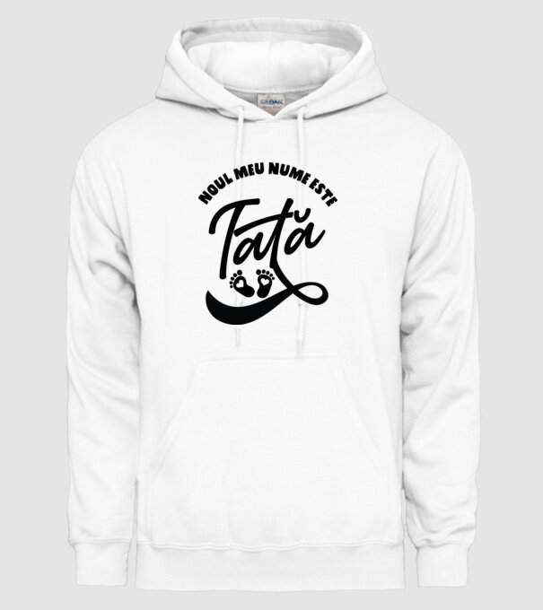 Noul meu nume este Tată model alb pe tricou