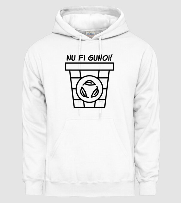 Nu fi gunoi model alb pe tricou