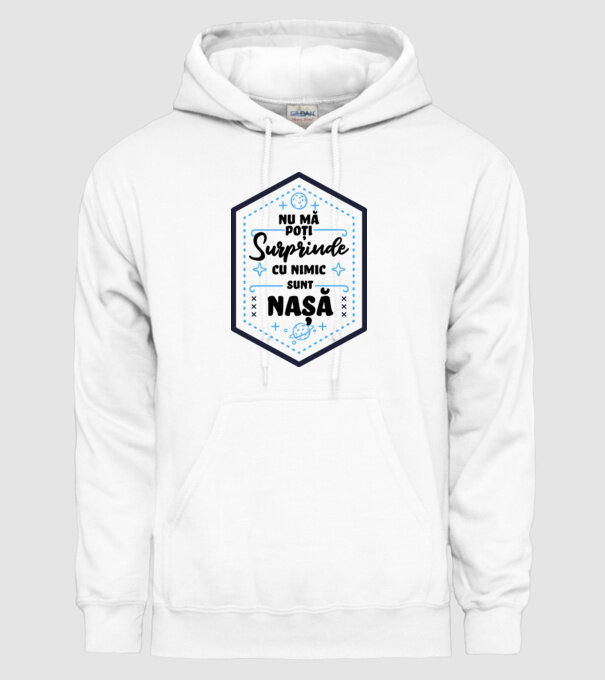 Nu mă poți surprinde cu nimic, sunt naș model alb pe tricou