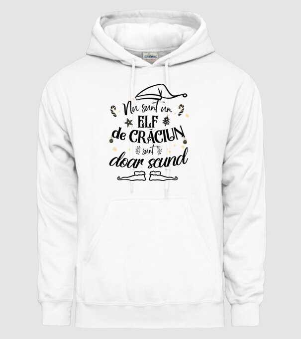 Nu sunt un elf de Crăciun, sunt doar scund ALB model alb pe tricou