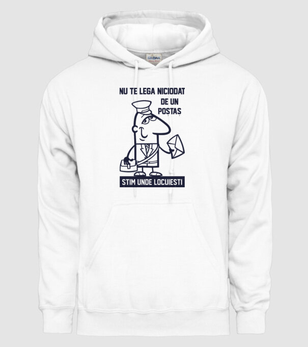 nu te lega niciodată de un poștaș. Știm unde locuiești model alb pe tricou