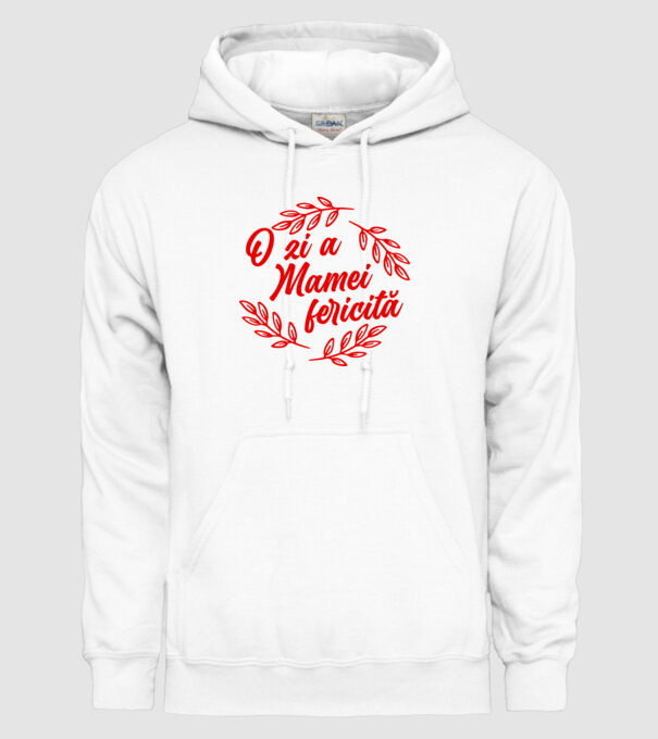 O zi a mamei fericită model alb pe tricou