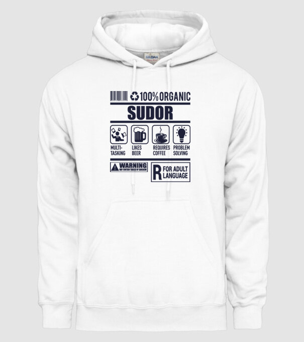 Organic_SUDOR model alb pe tricou