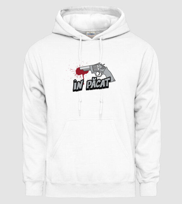 în păcat model alb pe tricou