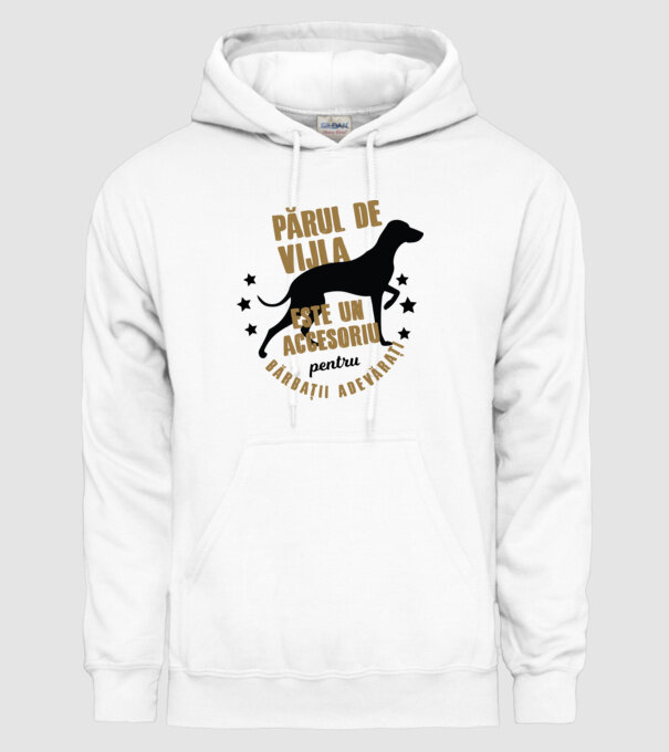 părul de vijla este un accesoriu pentru bărbații adevărați model alb pe tricou