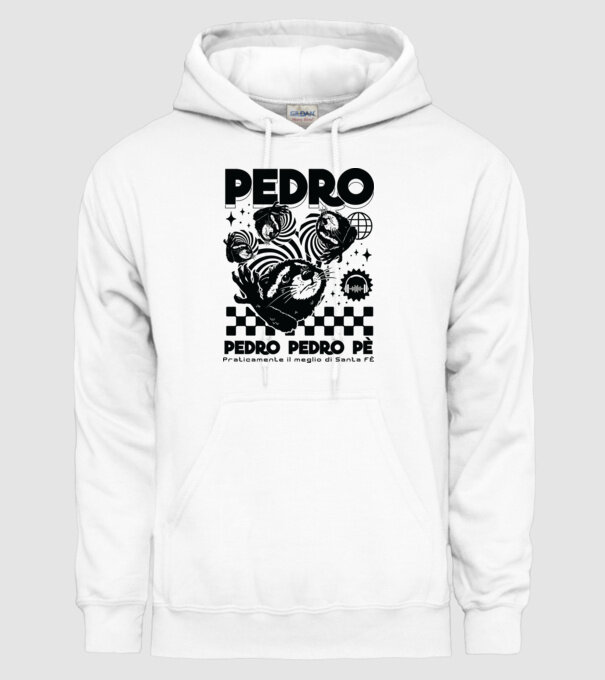 Pedro techno model alb pe tricou