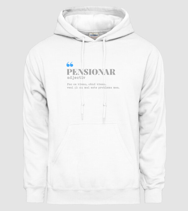 pensionar. adjectiv: fac ce vreau, când vreau. vezi și: nu mai este problema mea. model alb pe tricou