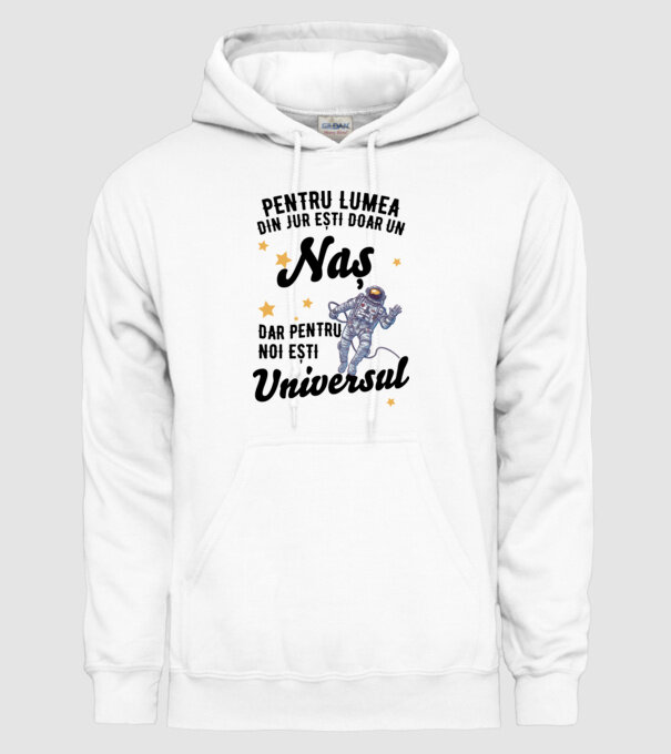 Pentru lumea din jur ești doar o naș, dar pentru noi ești întreaga lume 02 (2) model alb pe tricou
