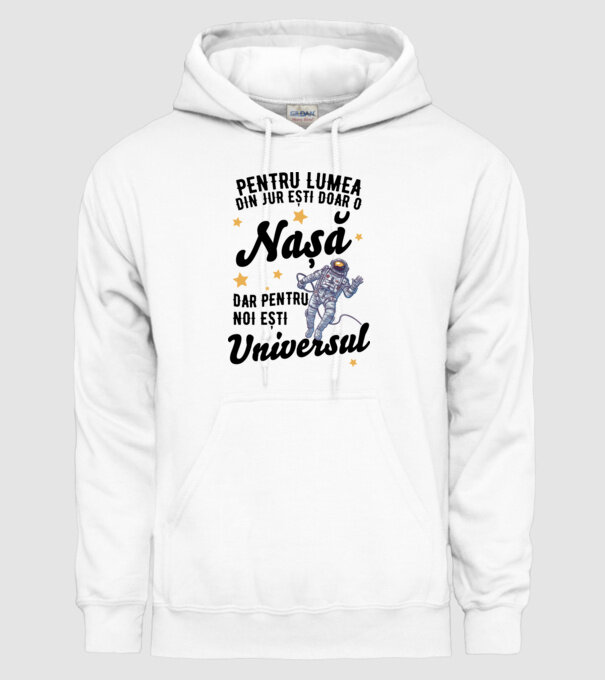 Pentru lumea din jur ești doar un nașă, dar pentru noi ești universul model alb pe tricou