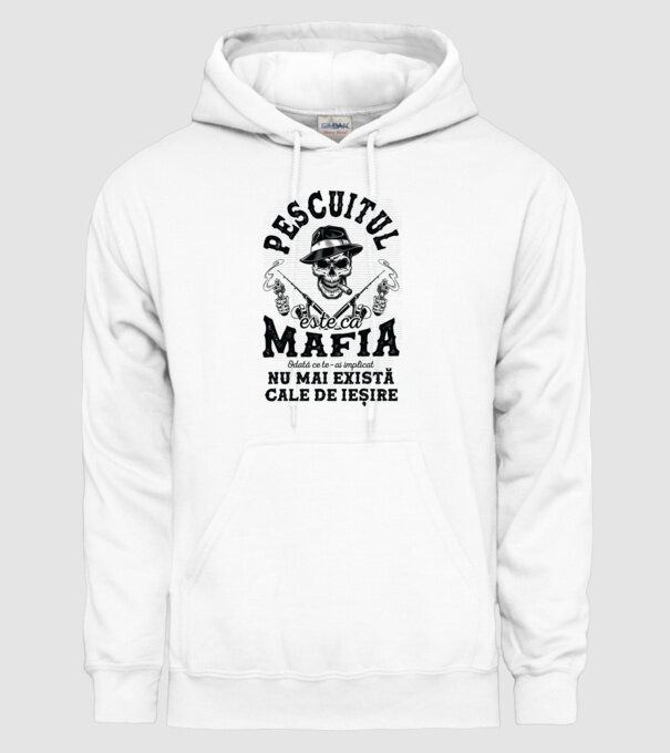 Pescuitul este ca mafia, odată ce te-ai implicat, nu mai există cale de ieșire model alb pe tricou