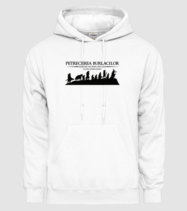 petrecerea burlacilor - așteptați-mă peste cinci zile - în zori dinspre răsărit model alb pe tricou