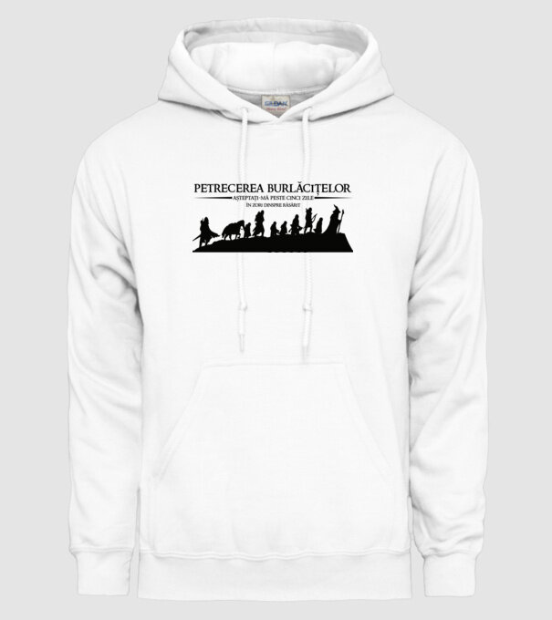 petrecerea burlăcițelor - așteptați-mă peste cinci zile - în zori dinspre răsărit model alb pe tricou
