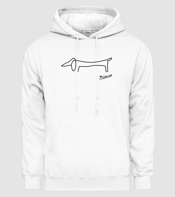 Picasso model alb pe tricou