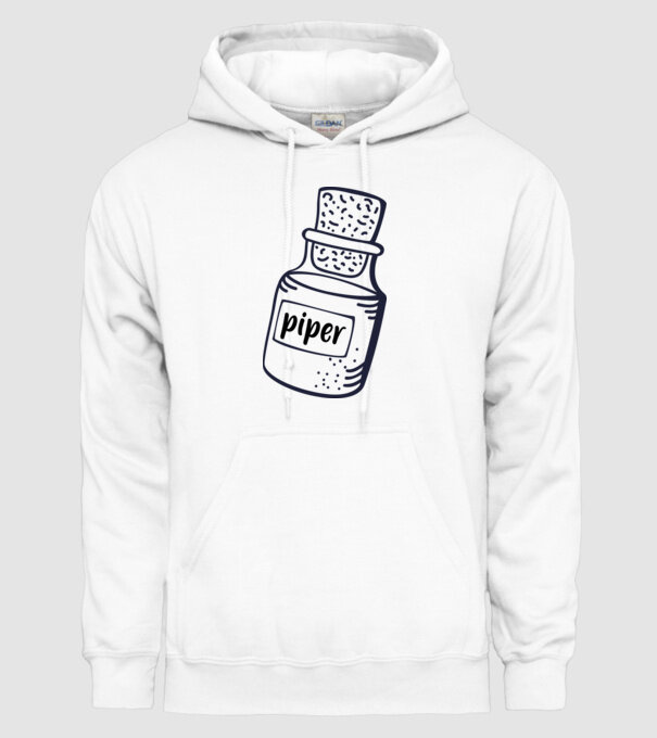 piper model alb pe tricou