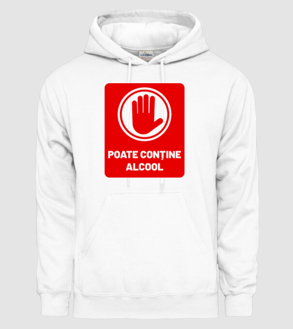 poate conține alcool model alb pe tricou