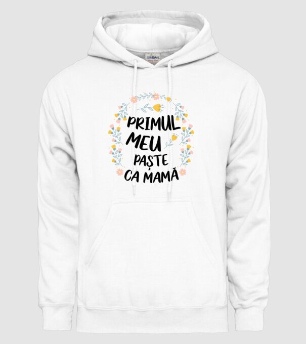Primul meu Paște ca mamă model alb pe tricou