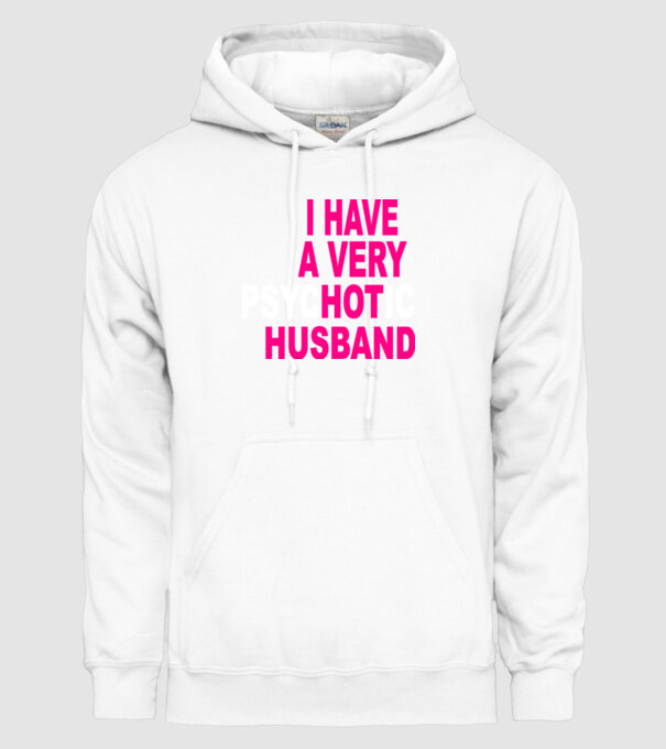 psycHOTic husband model alb pe tricou
