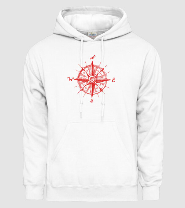 Puncte cardinale model alb pe tricou