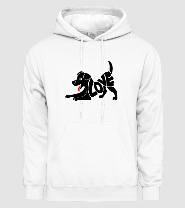 Puppy love model alb pe tricou